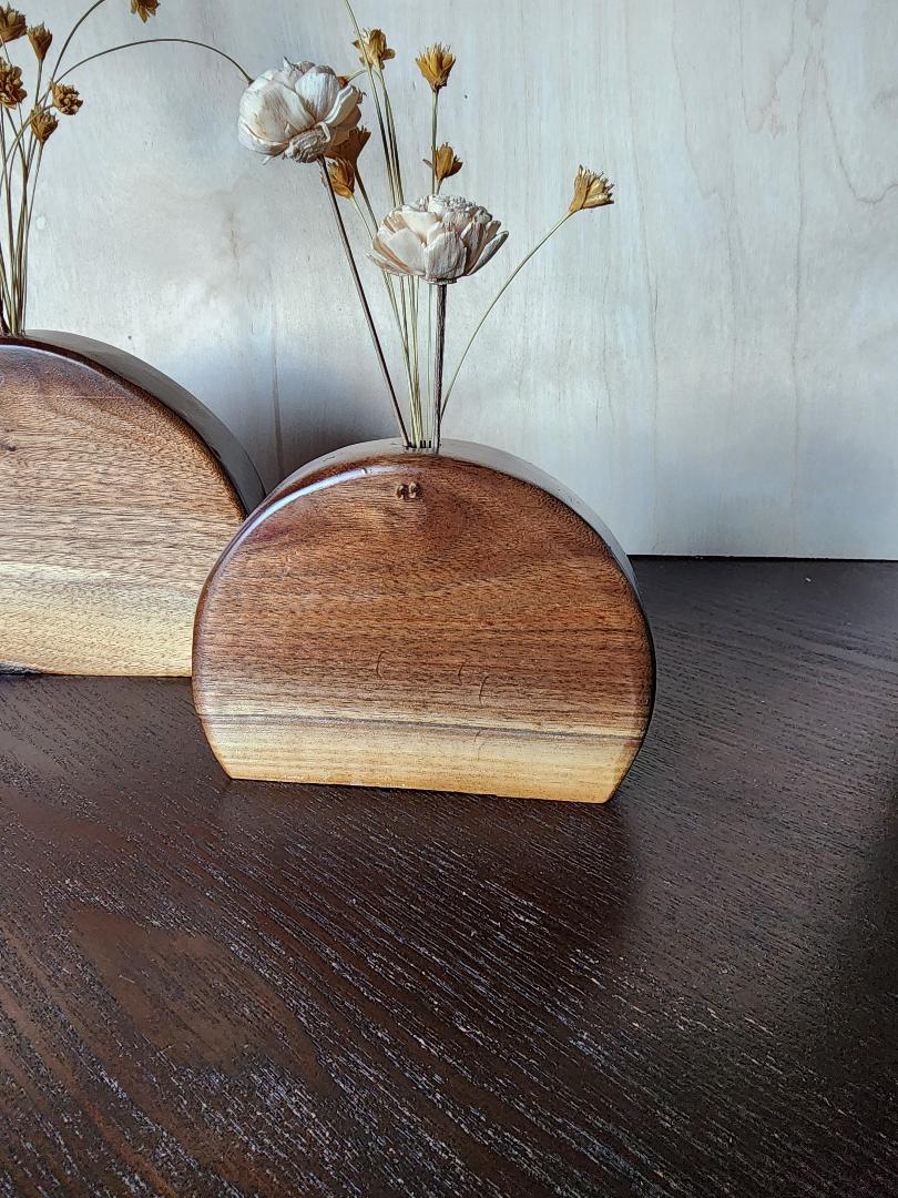 Walnut Vases