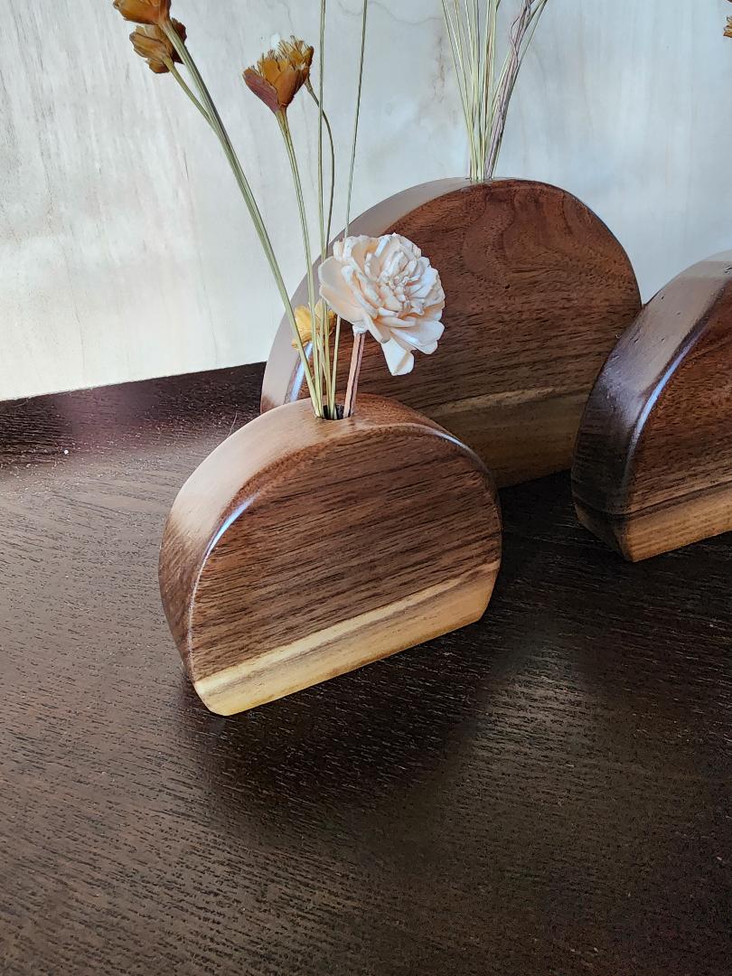 Walnut Vases