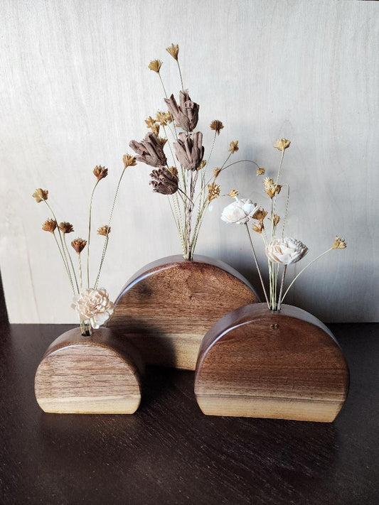 Walnut Vases